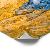 The Siesta (1890) Wheatfield Van Gogh Classic Art Poster (Ecke)