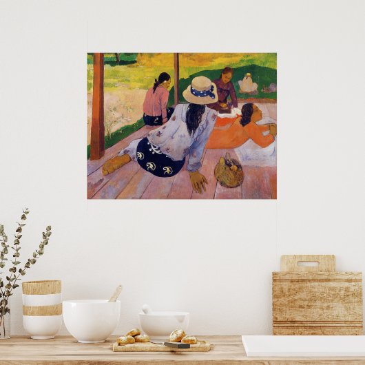 'The Siesta' - Paul Gauguin Print Poster (Küche)