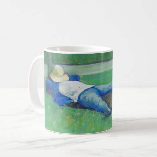 The Siesta (von Gustave Caillebotte) Kaffeetasse (Vorderseite Links)