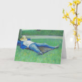 The Siesta (von Gustave Caillebotte) Karte (Gelbe Blume)