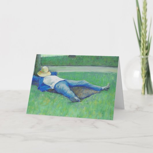 The Siesta (von Gustave Caillebotte) Karte (Vorderseite)