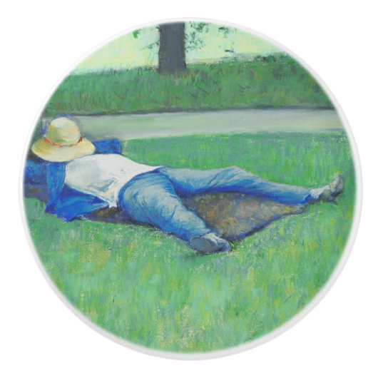 The Siesta (von Gustave Caillebotte) Keramikknauf (Vorderseite)
