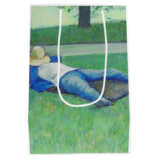 The Siesta (von Gustave Caillebotte) Mittlere Geschenktüte (Rückseite)
