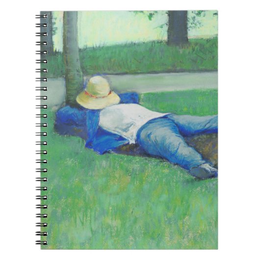 The Siesta (von Gustave Caillebotte) Notizblock (Vorderseite)
