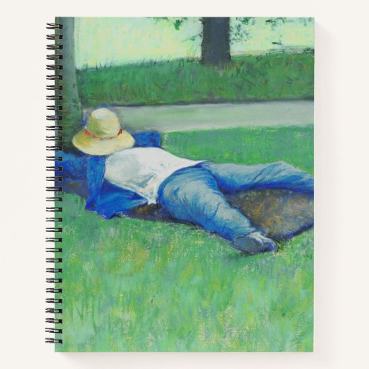 The Siesta (von Gustave Caillebotte) Notizblock (Vorderseite)