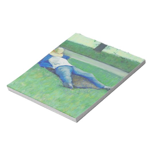 The Siesta (von Gustave Caillebotte) Notizblock (Rotiert)