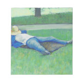 The Siesta (von Gustave Caillebotte) Notizblock (Vorderseite)