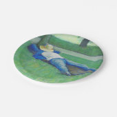 The Siesta (von Gustave Caillebotte) Pappteller (Schrägansicht)