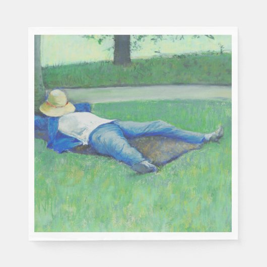 The Siesta (von Gustave Caillebotte) Serviette (Vorderseite)