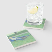 The Siesta (von Gustave Caillebotte) Steinuntersetzer (Seitenansicht)