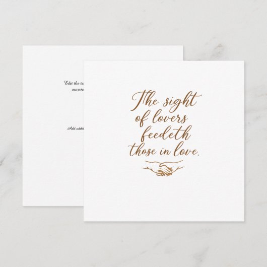 The Sight of Lovers  Einladung (Vorne/Hinten)