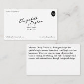 The Signature Script - Minimalist Business Card Visitenkarte (Vorne/Hinten)