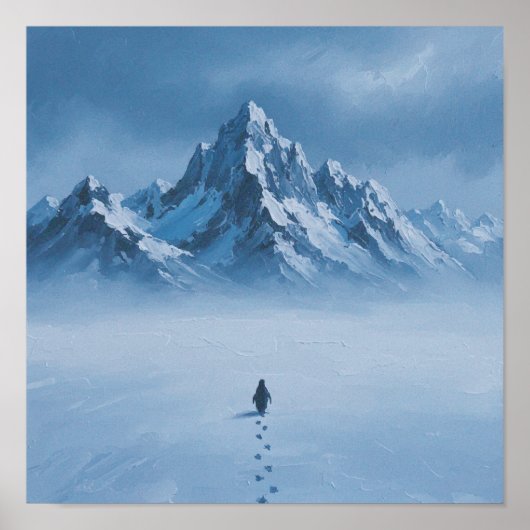 The Silent Penguin March To Great Mountains Poster (Vorne)