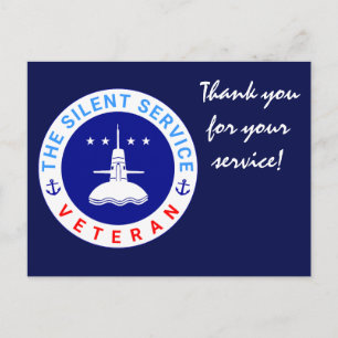 The Silent Service Veteran elegant is not a text t Postkarte