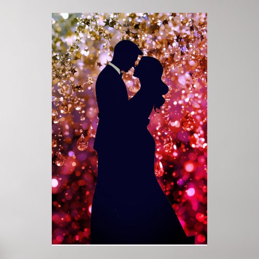 The Silhouette of Young Love on a Wall Poster (Vorne)