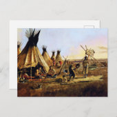 "The Silk Robe" von Charles M Russell Postkarte (Vorne/Hinten)