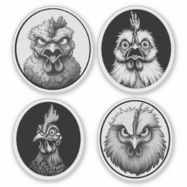 "The Silkie & Co. Funny Far" 4-Pack Sticker Bundle
