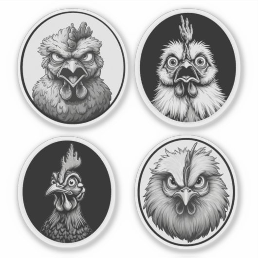 "The Silkie & Co. Funny Far" 4-Pack Sticker Bundle (Vorderseite)