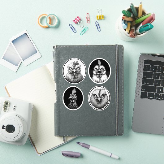 "The Silkie & Co. Funny Far" 4-Pack Sticker Bundle (iPad Hülle)