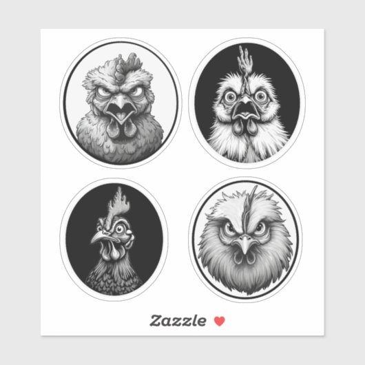 "The Silkie & Co. Funny Far" 4-Pack Sticker Bundle (Blatt)