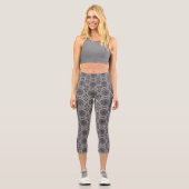 The Silver Fractal Garden Capri Leggings (Vorderseite)