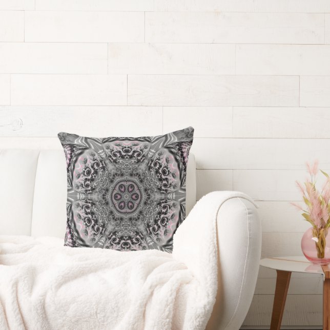 The Silver Fractal Garden Kissen (Liege)