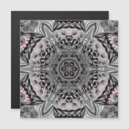 The Silver Fractal Garden Magnetic Card Magnetkarte
