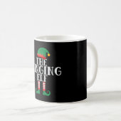 The Singing Elf Funny Christmas Kaffeetasse (VorderseiteRechts)