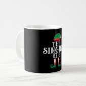 The Singing Elf Funny Christmas Kaffeetasse (Vorderseite Links)