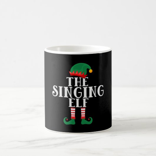 The Singing Elf Funny Christmas Kaffeetasse (Mittel)