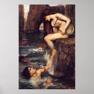 The Siren, von John William Waterhouse - ca. 1900 Poster