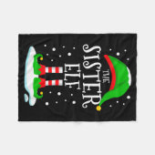 The Sister Elf Christmas Family Matching Xmas Grou Fleecedecke (Vorderseite (Horizontal))