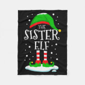 The Sister Elf Christmas Family Matching Xmas Grou Fleecedecke (Vorderseite)