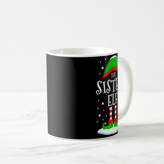 The Sister Elf Christmas Family Matching Xmas Grou Kaffeetasse (VorderseiteRechts)