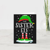 The Sister Elf Christmas Family Matching Xmas Grou Karte (Vorderseite)