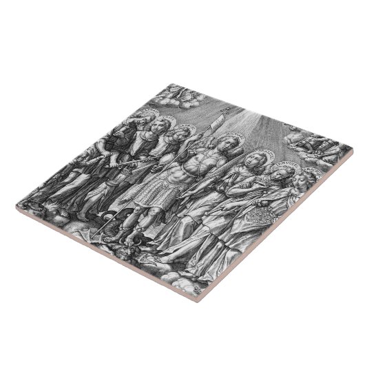 The Siven Archangels (M 034; Gravur) Fliese (Seite)