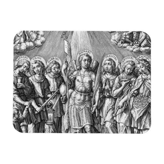 The Siven Archangels (M 034; Gravur) Magnet (Horizontal)