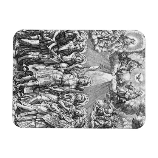 The Siven Archangels (M 034; Gravur) Magnet (Horizontal)