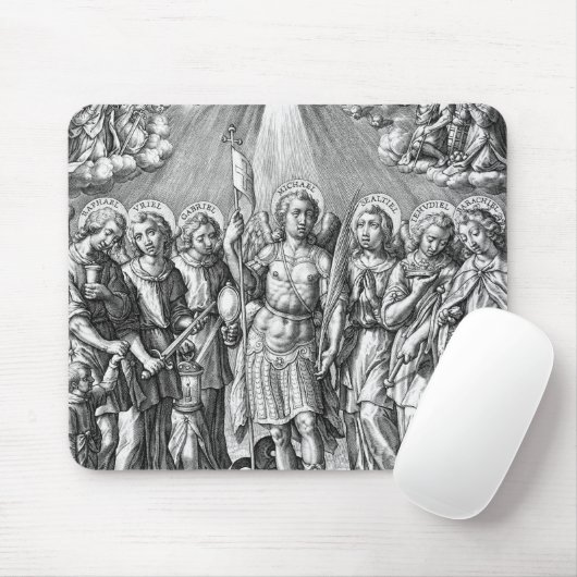 The Siven Archangels (M 034; Gravur) Mousepad (Mit Mouse)