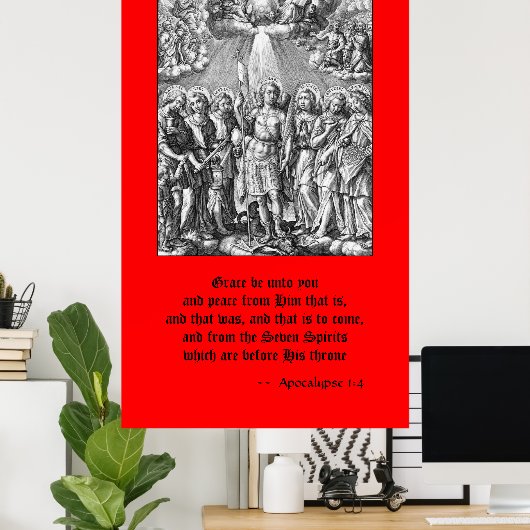 The Siven Archangels (M 034; Gravur) Poster (Heimbüro)