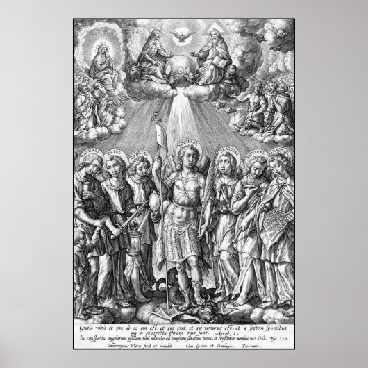 The Siven Archangels (M 034; Gravur) Poster (Vorne)
