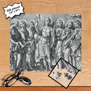 The Siven Archangels (M 034; Gravur) Postkarte Puzzle