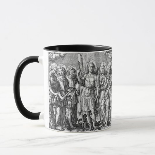 The Siven Archangels (M 034; Gravur) Tasse (Links)
