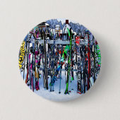 The Ski Party - Skis and Poles Button (Vorderseite)