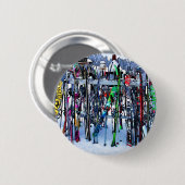 The Ski Party - Skis and Poles Button (Vorne & Hinten)