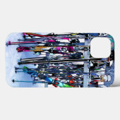 The Ski Party - Skis and Poles Case-Mate iPhone Hülle (Rückseite (Horizontal))