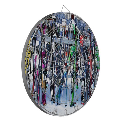 The Ski Party - Skis and Poles Dartscheibe (Vorderseite Links)