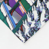 The Ski Party - Skis and Poles Fleecedecke (Ecke)