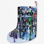 The Ski Party - Skis and Poles Kleiner Weihnachtsstrumpf (Rückseite)