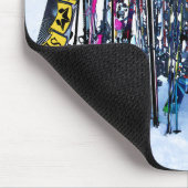 The Ski Party - Skis and Poles Mousepad (Ecke)